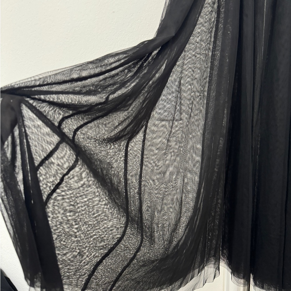 Anthropologie Black A-Line Tulle
Skirt|Sheer Tulle Maxi Skirt Size XL - Picture 4 of 9